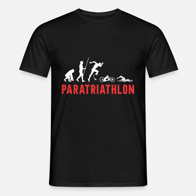 Evolution Paratriathlon Für Triathleten - Männer T-Shirt - Schwarz