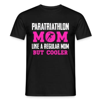 Paratriathlon mom like a normal mother, but - Men's T-Shirt - black - Front - AI Model Male 178 light (178cm)