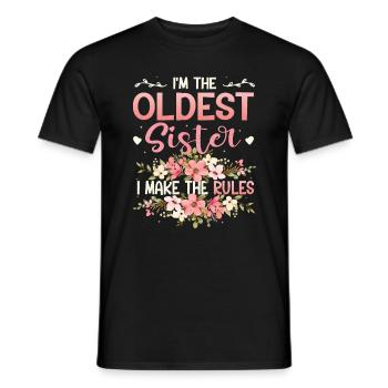 Sœur aînée, je fais les règles. - T-shirt homme - noir - Devant - AI Model Male 178 light (178cm)
