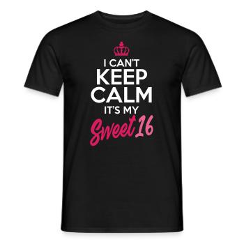 Fille du 16e anniversaire - T-shirt homme - noir - Devant - AI Model Male 178 light (178cm)