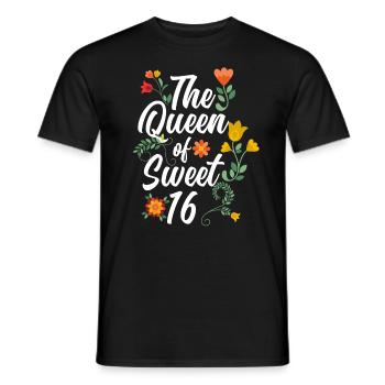 Fille du 16e anniversaire - T-shirt homme - noir - Devant - AI Model Male 178 light (178cm)