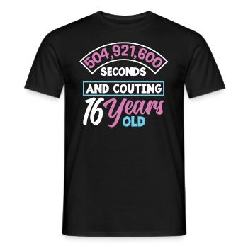 Fille du 16e anniversaire - T-shirt homme - noir - Devant - AI Model Male 178 light (178cm)