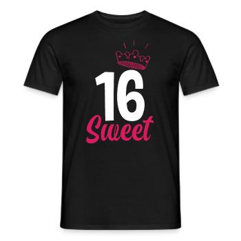 Fille du 16e anniversaire - T-shirt homme - noir - Devant - AI Model Male 178 light (178cm)