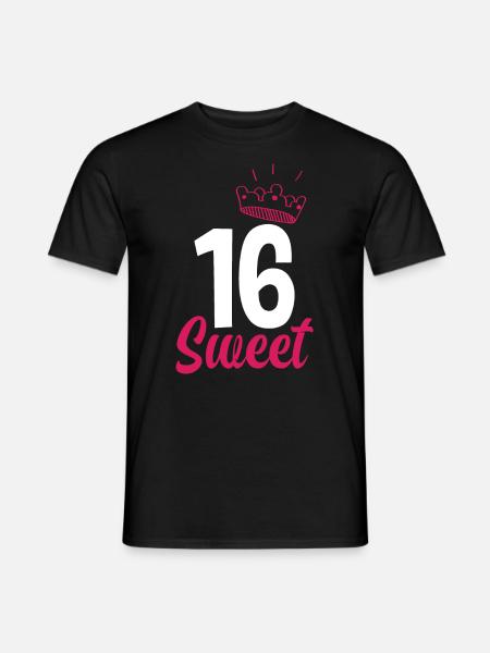 16th Birthday Girl - Men's T-Shirt - black