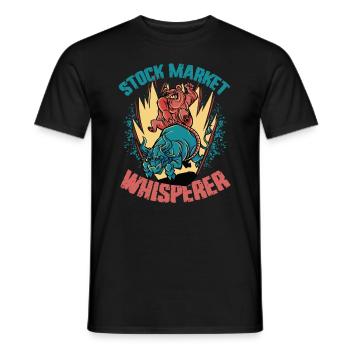 Stock Market Whisperer Stock Trader Bulle und Bär - Männer T-Shirt - Schwarz - Vorne - AI Model Male 178 light (178cm)