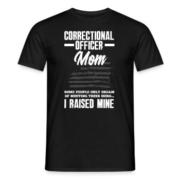 Gardiens de prison Agents pénitentiaires - T-shirt homme - noir - Devant - AI Model Male 178 light (178cm)