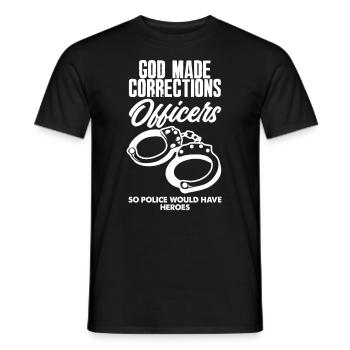 Gardien de prison Agent correctionnel - T-shirt homme - noir - Devant - AI Model Male 178 light (178cm)