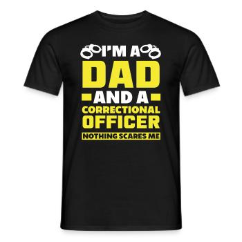 Prison Guard Correctional Officer - Men's T-Shirt - black - Front - AI Model Male 178 light (178cm)