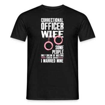 Gardiens de prison Agents pénitentiaires - T-shirt homme - noir - Devant - AI Model Male 178 light (178cm)