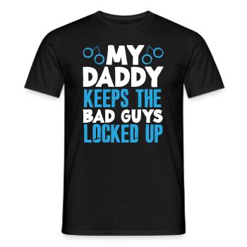Prison Guard Correctional Officer - Men's T-Shirt - black - Front - AI Model Male 178 light (178cm)