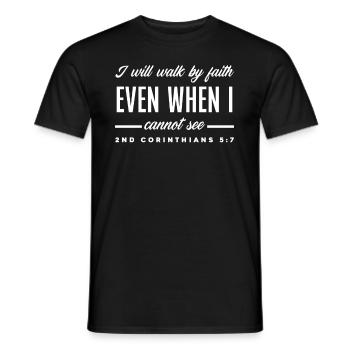 Jésus-Christ Christ Religion Religieux - T-shirt homme - noir - Devant - AI Model Male 178 light (178cm)