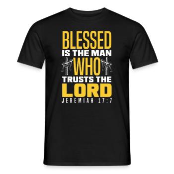 Jesus Christ Christ Religion Religious - Men's T-Shirt - black - Front - AI Model Male 178 light (178cm)