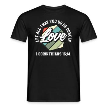 Jesus Christ Christ Religion Religious - Men's T-Shirt - black - Front - AI Model Male 178 light (178cm)