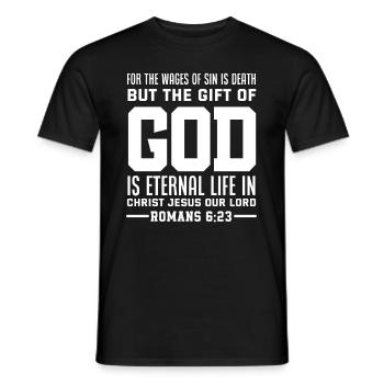 Jésus-Christ-Christ Religion Religieuse - T-shirt homme - noir - Devant - AI Model Male 178 light (178cm)