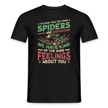 Les araignées ne sont pas dégoûtantes - Spider Lover - T-shirt homme - noir - Devant - AI Model Male 178 light (178cm)