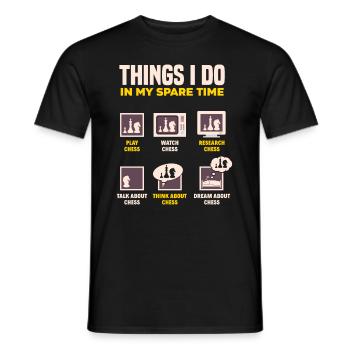 Funny Chess Player Chess Player Gift - Men's T-Shirt - black - Front - AI Model Male 178 light (178cm)