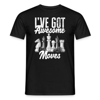Drôle de joueur d’échecs Cadeau de joueur d’échecs - T-shirt homme - noir - Devant - AI Model Male 178 light (178cm)