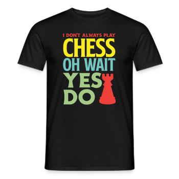 Funny Chess Player Chess Player Gift - Men's T-Shirt - black - Front - AI Model Male 178 light (178cm)