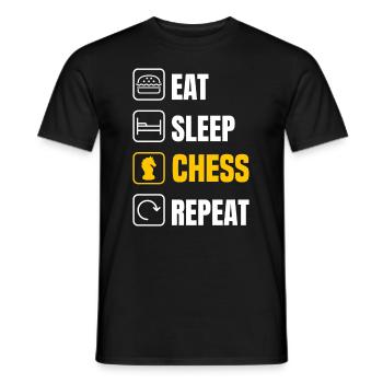 Funny Chess Player Chess Player Gift - Men's T-Shirt - black - Front - AI Model Male 178 light (178cm)