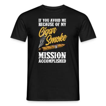 Lustiges Zigarre Rauchen Zigarrenraucher Geschenk - Männer T-Shirt - Schwarz - Vorne - AI Model Male 178 light (178cm)