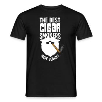 Zigarre Und Bart Zigarrenraucher Geschenk - Männer T-Shirt - Schwarz - Vorne - AI Model Male 178 light (178cm)