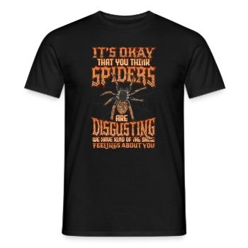 Les araignées ne sont pas dégoûtantes - Spider Lover - T-shirt homme - noir - Devant - AI Model Male 178 light (178cm)
