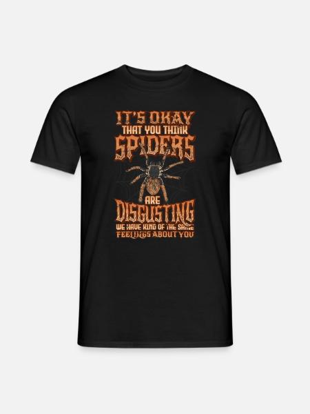 Spinnen sind nicht ekelhaft - Spider Lover - Männer T-Shirt - Schwarz