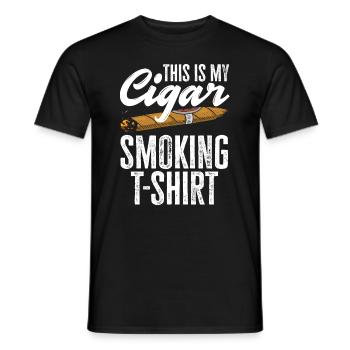 Lustiges Zigarre Rauchen Zigarrenraucher Geschenk - Männer T-Shirt - Schwarz - Vorne - AI Model Male 178 light (178cm)