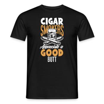 Lustiges Zigarre Rauchen Zigarrenraucher Geschenk - Männer T-Shirt - Schwarz - Vorne - AI Model Male 178 light (178cm)
