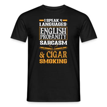 Lustiges Zigarre Rauchen Zigarrenraucher Geschenk - Männer T-Shirt - Schwarz - Vorne - AI Model Male 178 light (178cm)