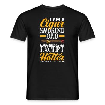 Zigarrenraucher Papa Zigarren Rauchen Geschenk - Männer T-Shirt - Schwarz - Vorne - AI Model Male 178 light (178cm)