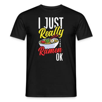 Ich Mag Halt Einfach Ramen Ok Lustiges Ramen - Männer T-Shirt - Schwarz - Vorne - AI Model Male 178 light (178cm)