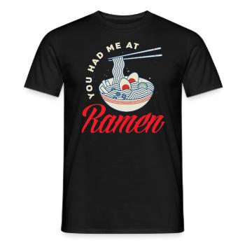 Lustiges Ramen Geschenk - Männer T-Shirt - Schwarz - Vorne - AI Model Male 178 light (178cm)