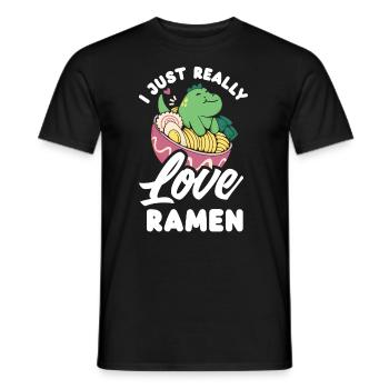 Ich Liebe Einfach Ramen Lustiges Ramen Geschenk - Männer T-Shirt - Schwarz - Vorne - AI Model Male 178 light (178cm)