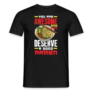 Lustiges Ramen Geschenk - Männer T-Shirt - Schwarz - Vorne - AI Model Male 178 light (178cm)