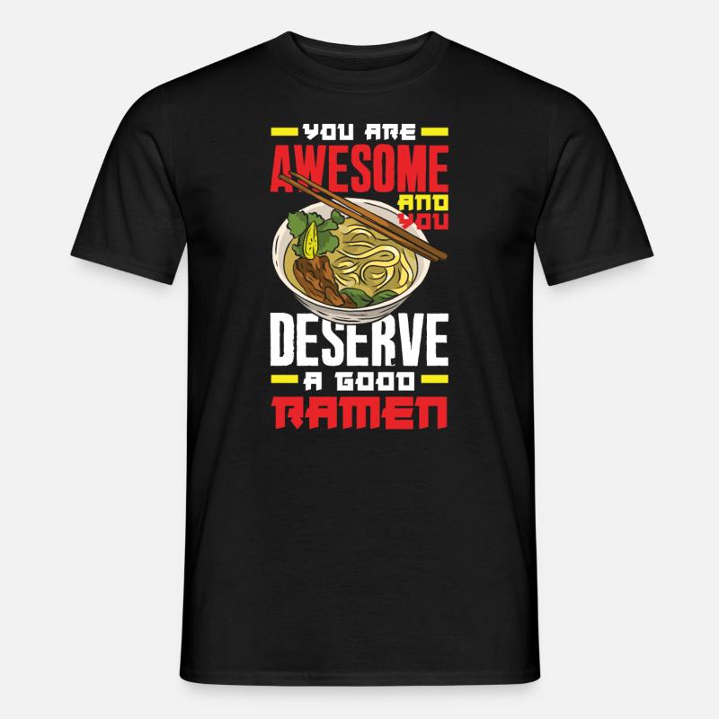 Lustiges Ramen Geschenk - Männer T-Shirt - Schwarz