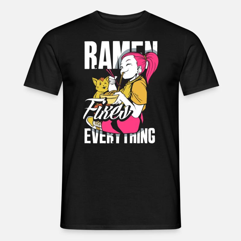 Lustiges Ramen Geschenk - Männer T-Shirt - Schwarz