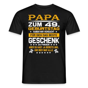 Zum 49. Geburtstag lustiges Bier Spruch - Männer T-Shirt - Schwarz - Vorne - AI Model Male 178 light (178cm)