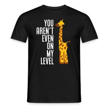 Funny Giraffe Gift - Men's T-Shirt - black - Front - AI Model Male 178 light (178cm)