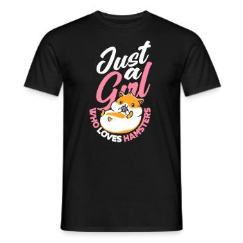 Drôle de cadeau de hamster - T-shirt homme - noir - Devant - AI Model Male 178 light (178cm)