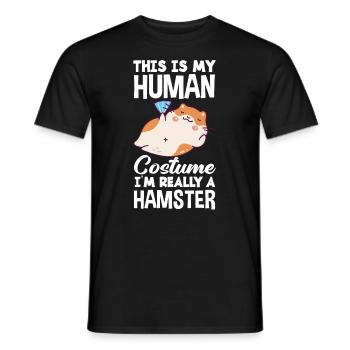 Drôle de cadeau de hamster - T-shirt homme - noir - Devant - AI Model Male 178 light (178cm)