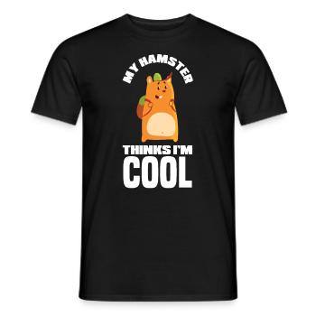Mon hamster pense que je suis cool - T-shirt homme - noir - Devant - AI Model Male 178 light (178cm)