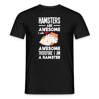 Drôle de cadeau de hamster - T-shirt homme - noir - Devant - AI Model Male 178 light (178cm)