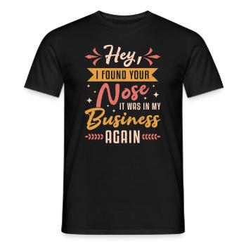 J’ai trouvé ton nez c’était dans mon entreprise sarkastic - T-shirt homme - noir - Devant - AI Model Male 178 light (178cm)