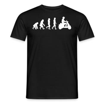Scooter Rider Scootering Moto Cyclomoteur Evolution - T-shirt homme - noir - Devant - AI Model Male 178 light (178cm)