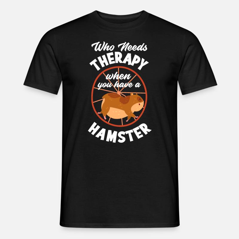 Lustiges Hamster Geschenk - Männer T-Shirt - Schwarz
