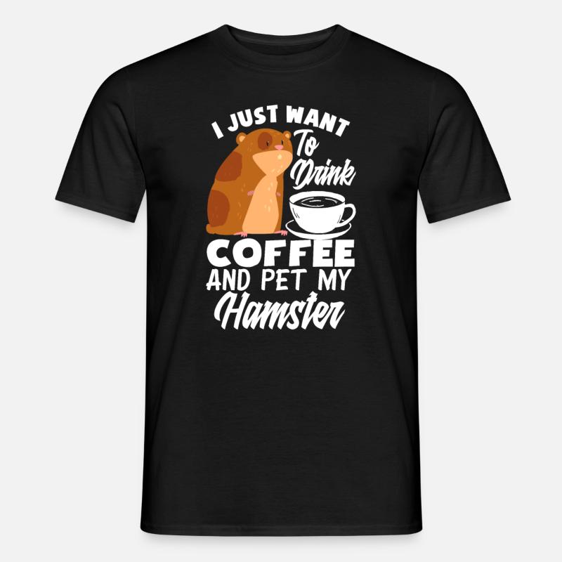 Lustiges Hamster Geschenk - Männer T-Shirt - Schwarz