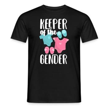 Gardien du Gender Gender Reveal Party - T-shirt homme - noir - Devant - AI Model Male 178 light (178cm)