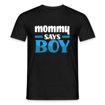 Team Boy Team Young Mama Gender Reveal Party - Men's T-Shirt - black - Front - AI Model Male 178 light (178cm)