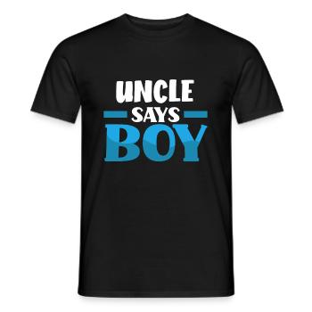 Team Boy Team Young Uncles Gender Reveal Party - Men's T-Shirt - black - Front - AI Model Male 178 light (178cm)